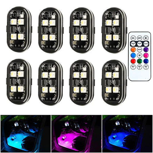 Add vibrant RGB lighting to your vehicle with a rechargeable LED strobe light kit, featuring wireless remote control, multiple lighting effects, and a durable waterproof design.