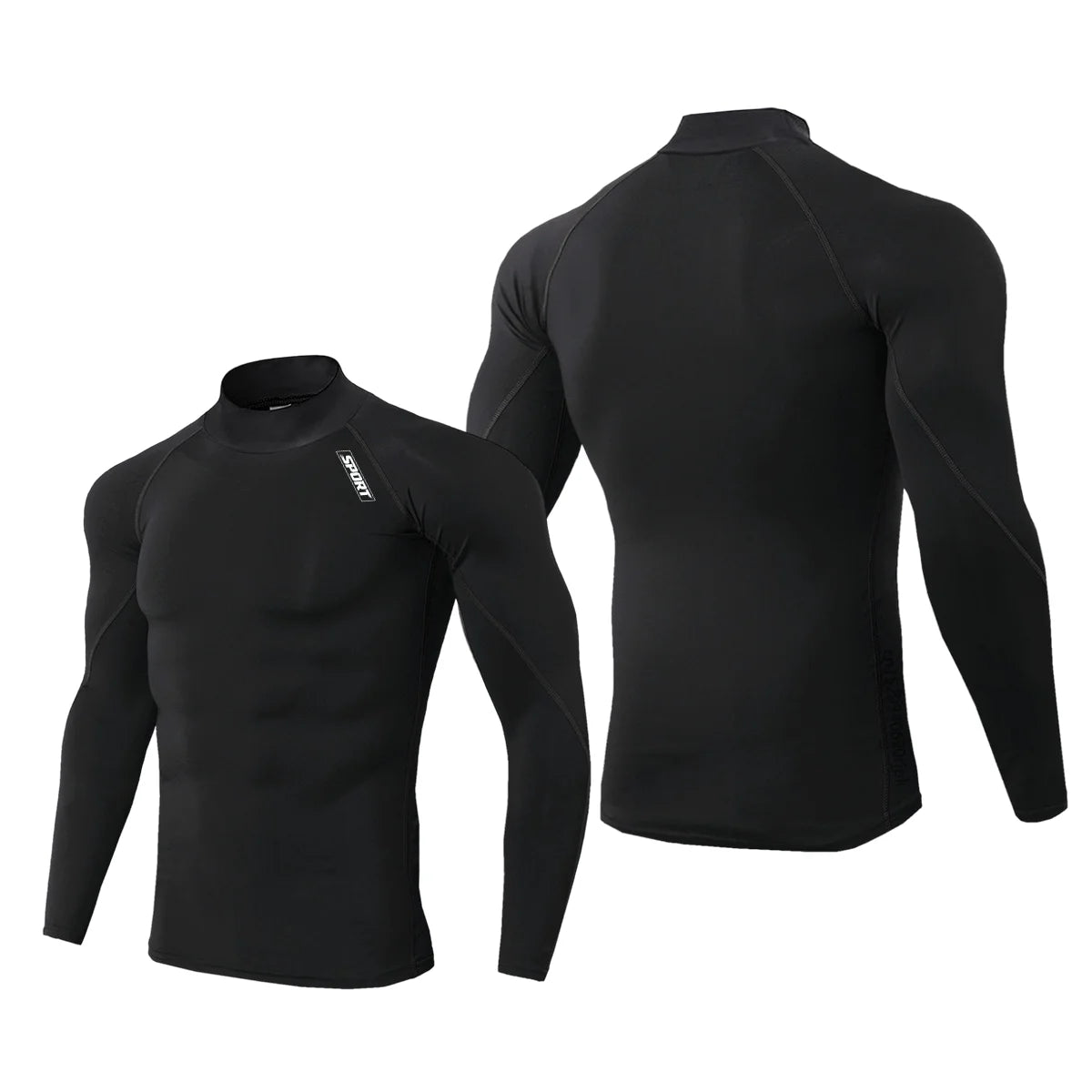 Men’s Compression Long Sleeve Sports Shirt | Quick-Dry Fitness & Gym Performance Top