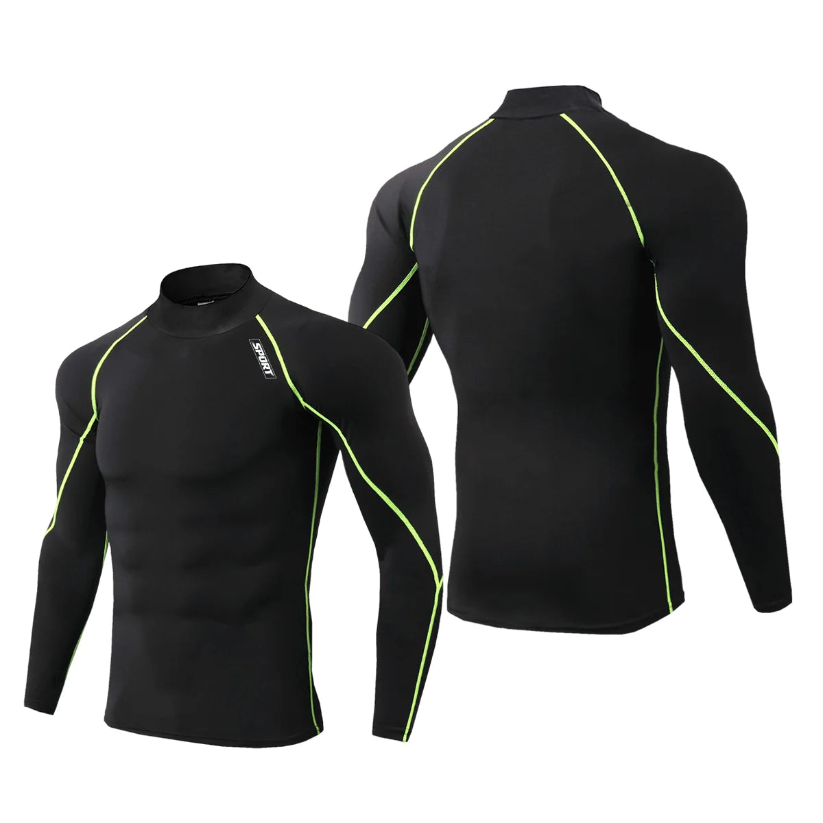Men’s Compression Long Sleeve Sports Shirt | Quick-Dry Fitness & Gym Performance Top