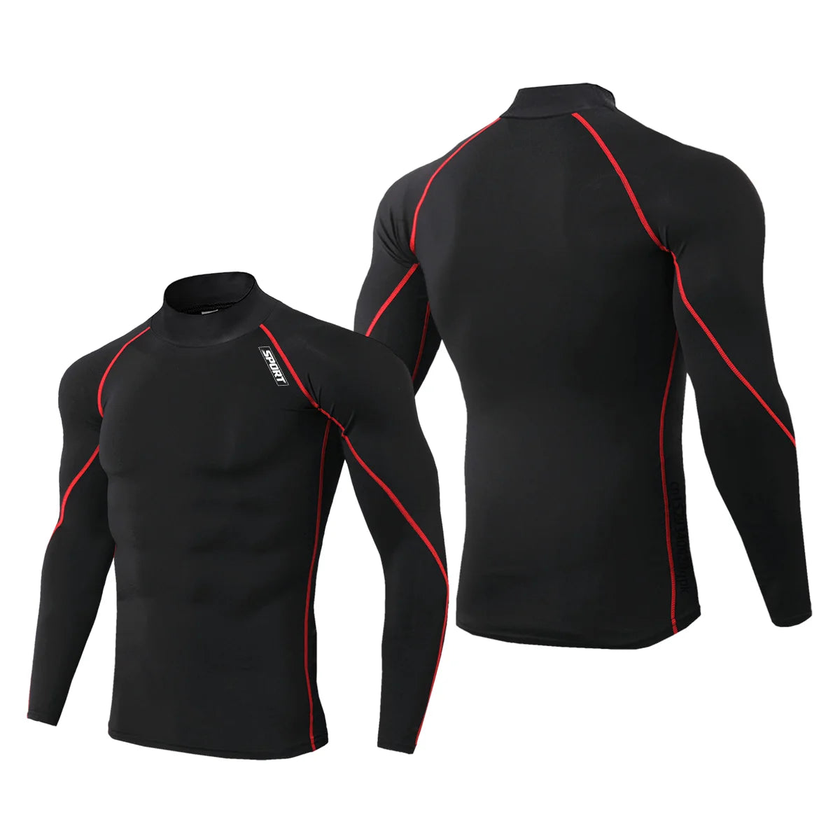 Men’s Compression Long Sleeve Sports Shirt | Quick-Dry Fitness & Gym Performance Top