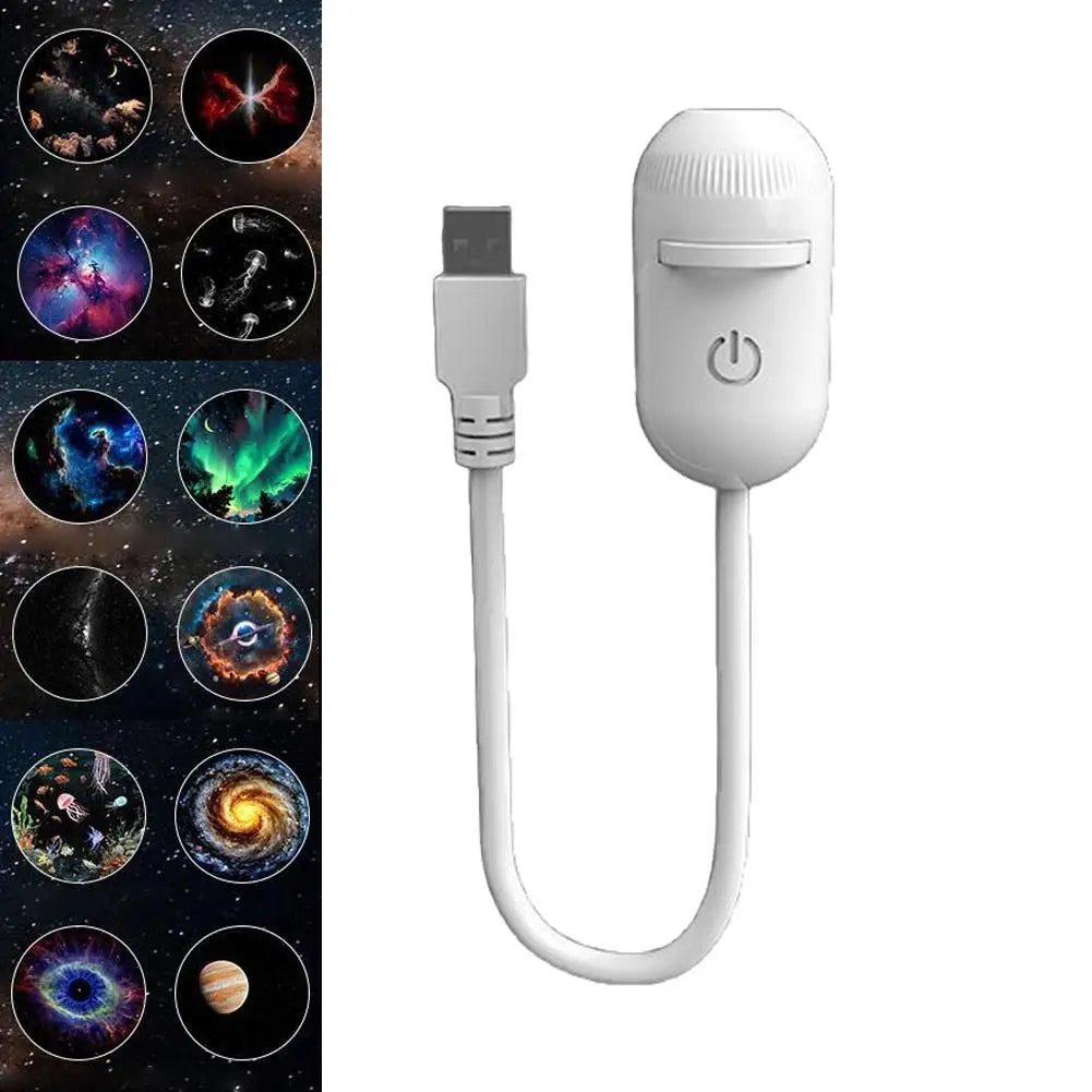Galaxy Star Projector Night Light – 360° Rotating USB LED Nebula Lamp for Bedroom & Home Decor