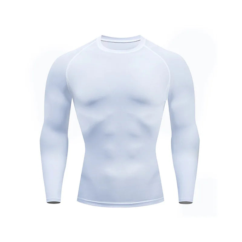 Men’s Compression Long Sleeve Sports Shirt | Quick-Dry Fitness & Gym Performance Top