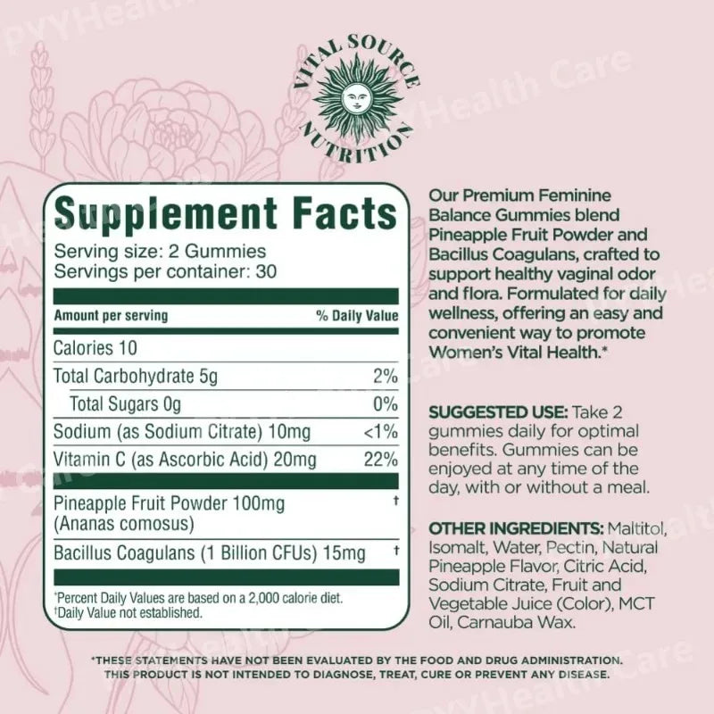 Women’s Probiotic Gummies with Vitamin C – 60 Count