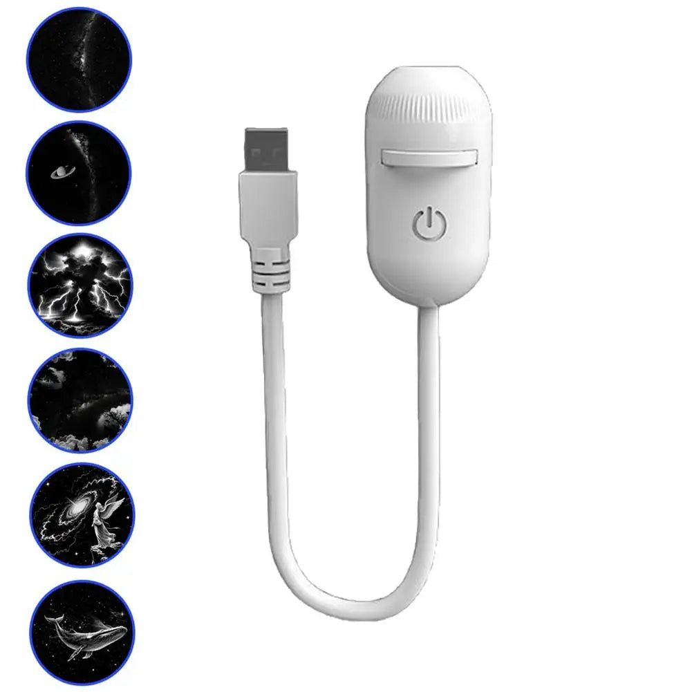 Galaxy Star Projector Night Light – 360° Rotating USB LED Nebula Lamp for Bedroom & Home Decor
