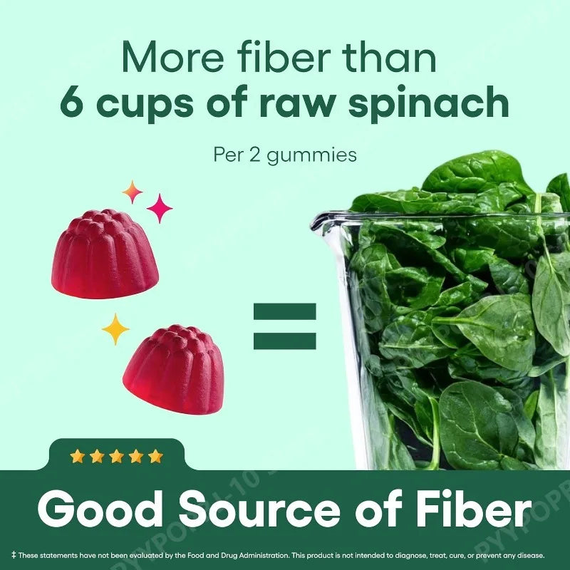 Fiber Boost Digestive Gummies – Raspberry Lemon (60 Gummies)