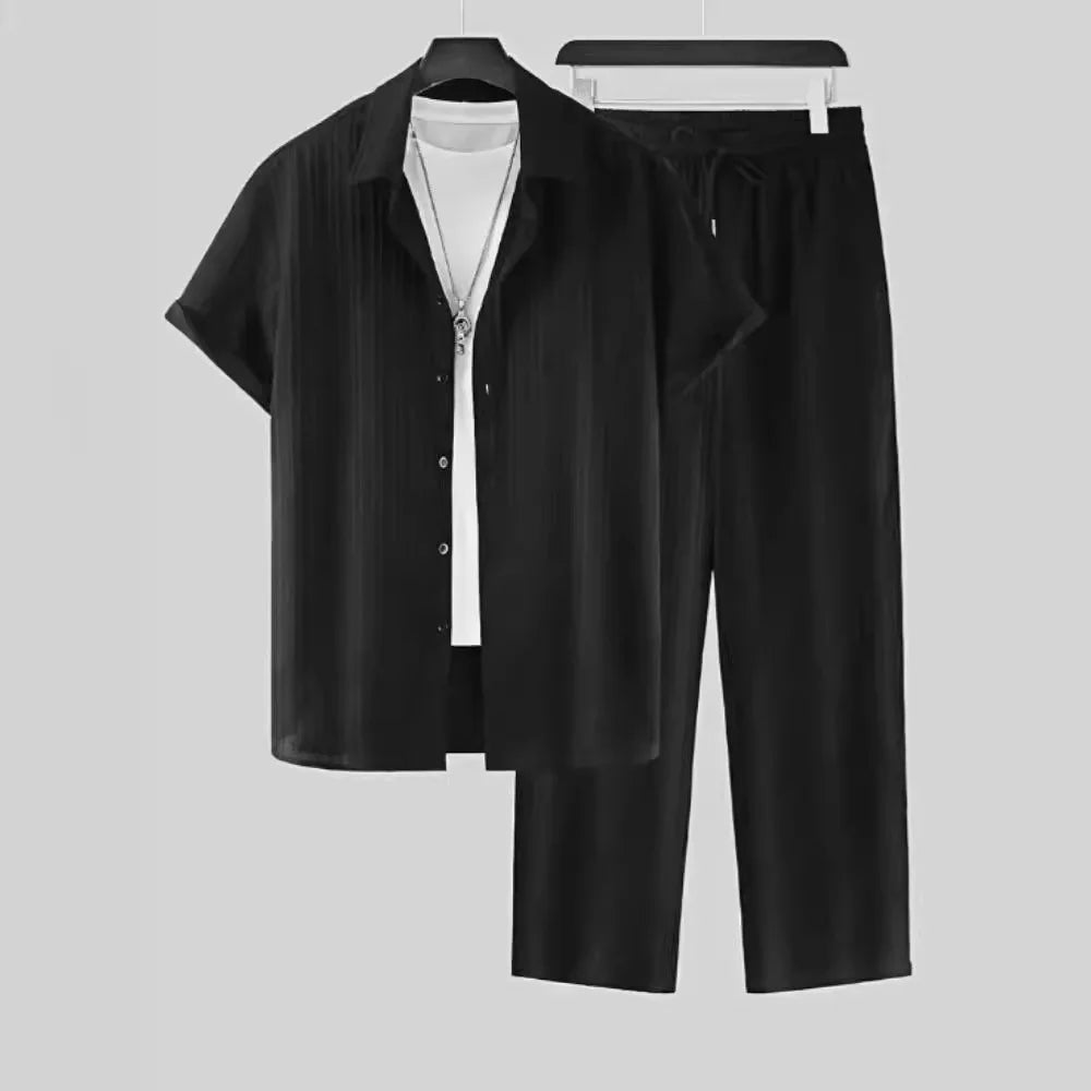 Premium Herren Sommer-Set – Elegantes 2-teiliges Freizeit-Outfit | Modern & Komfortabel