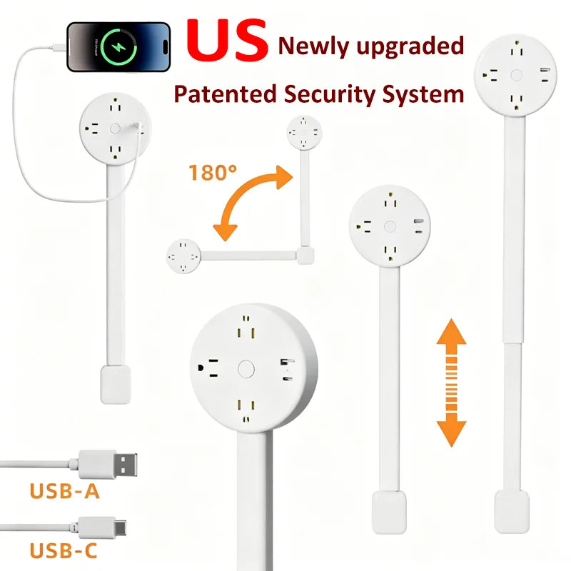 FlexPower™ 180° Rotating Wall Socket Extender