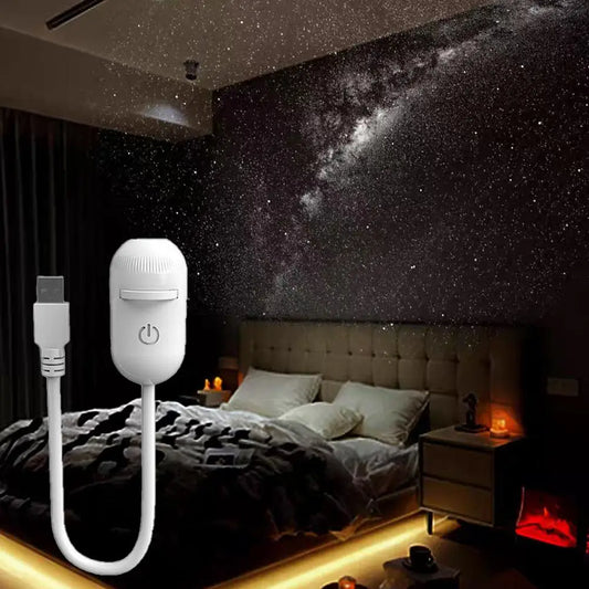 Galaxy Star Projector Night Light – 360° Rotating USB LED Nebula Lamp for Bedroom & Home Decor