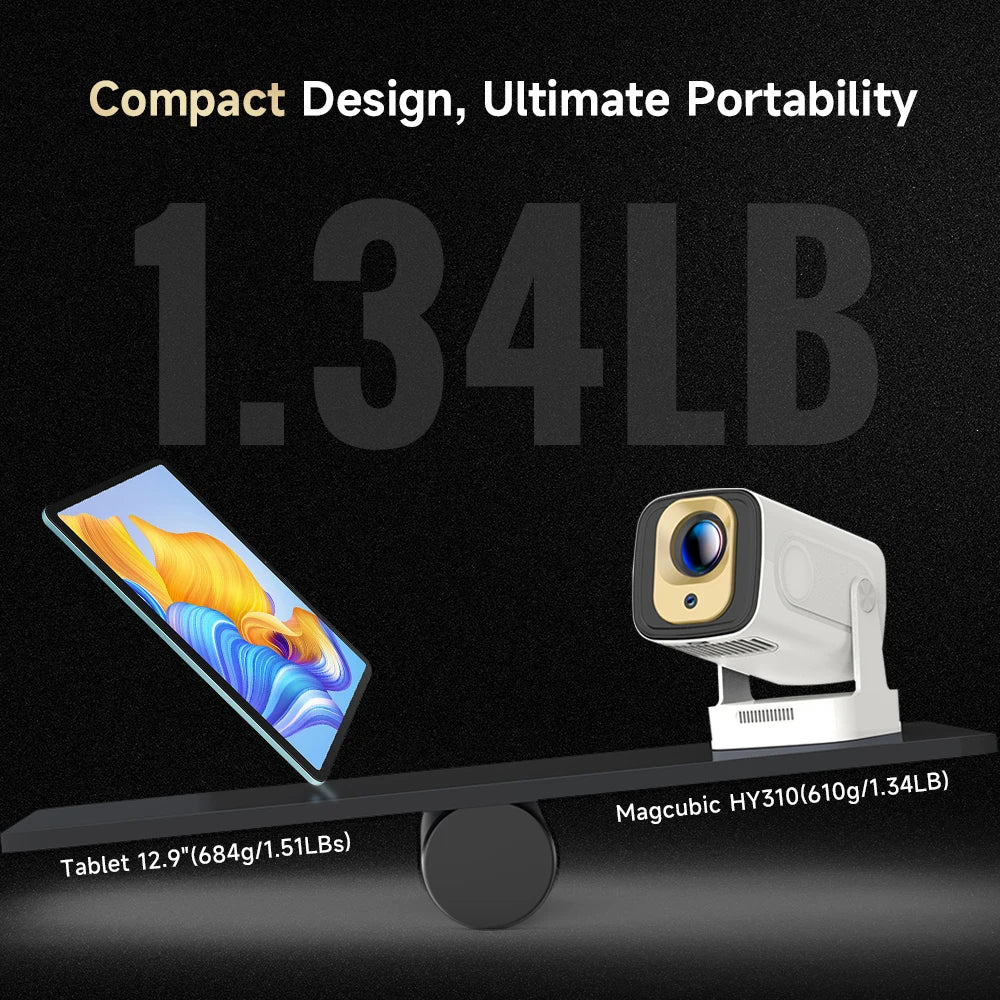 Transform any room into your personal cinema with the Magcubic HY310 Smart Projector. Featuring Auto Focus technology, Android 11, WiFi 6, Bluetooth 5.4, and 4K video support, this compact projector delivers a premium entertainment experience wherever you