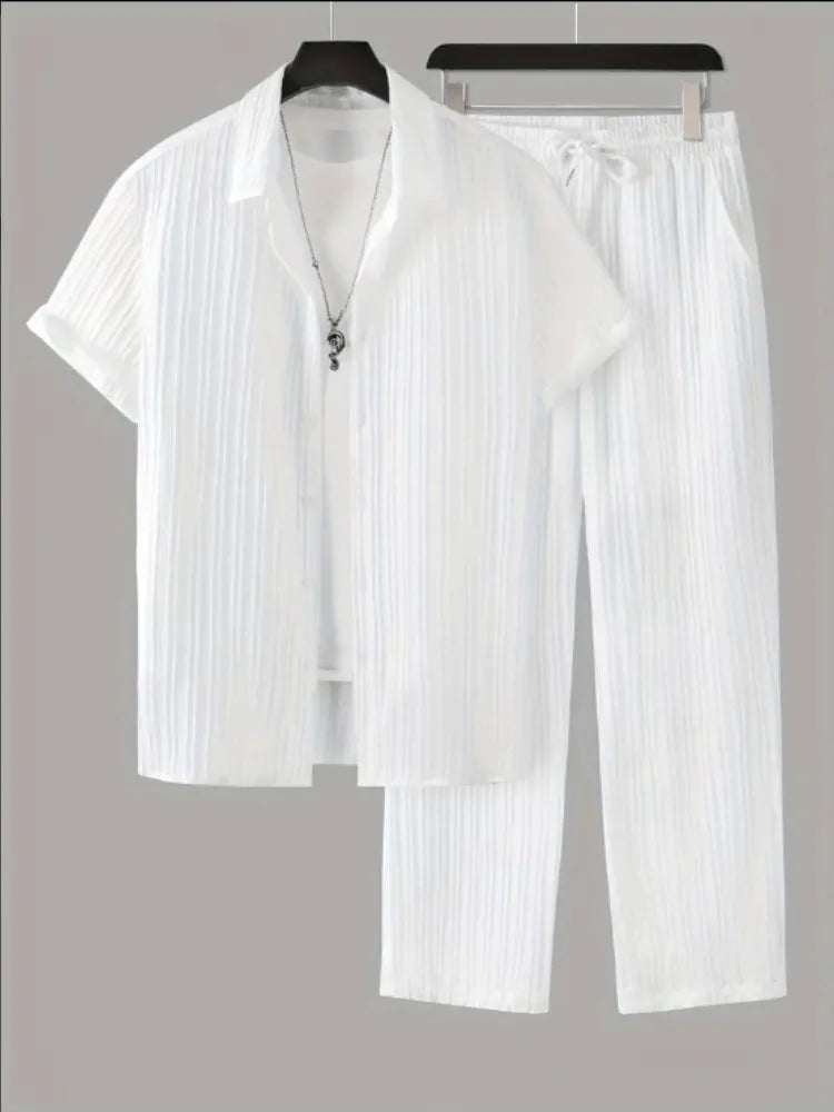 Premium Herren Sommer-Set – Elegantes 2-teiliges Freizeit-Outfit | Modern & Komfortabel