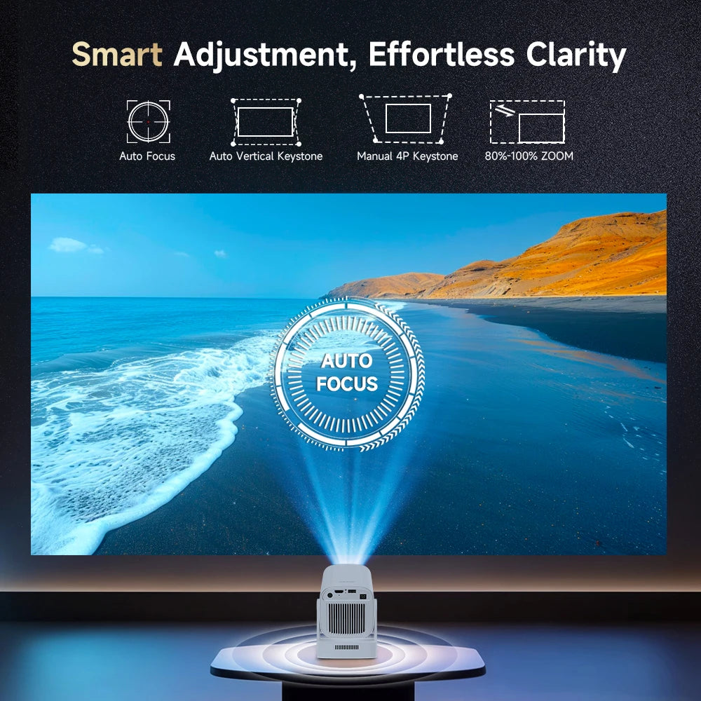 Transform any room into your personal cinema with the Magcubic HY310 Smart Projector. Featuring Auto Focus technology, Android 11, WiFi 6, Bluetooth 5.4, and 4K video support, this compact projector delivers a premium entertainment experience wherever you