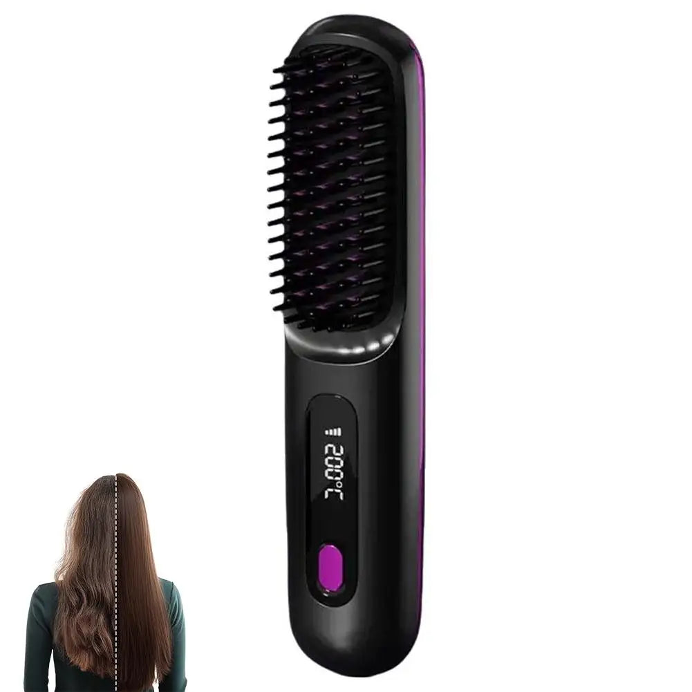 SilkGlow™ Cordless Hair Straightening Brush

Portable Ionic Hair Straightener Comb