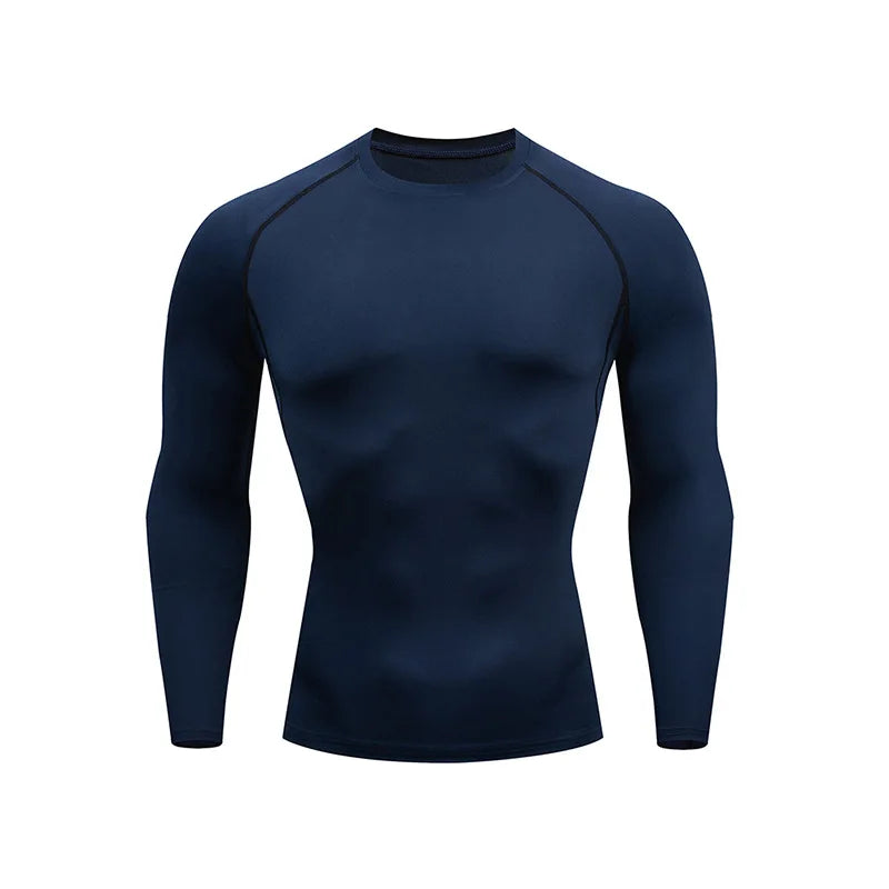 Men’s Compression Long Sleeve Sports Shirt | Quick-Dry Fitness & Gym Performance Top