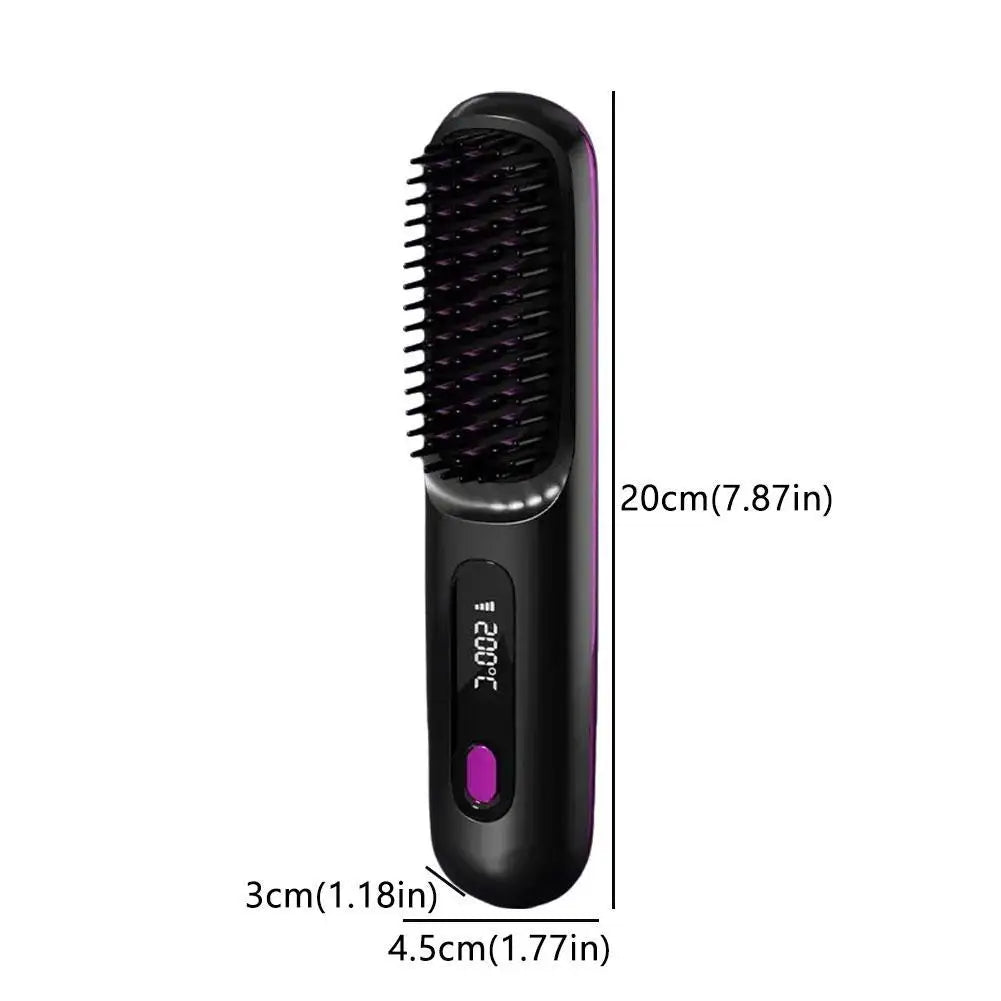 SilkGlow™ Cordless Hair Straightening Brush

Portable Ionic Hair Straightener Comb