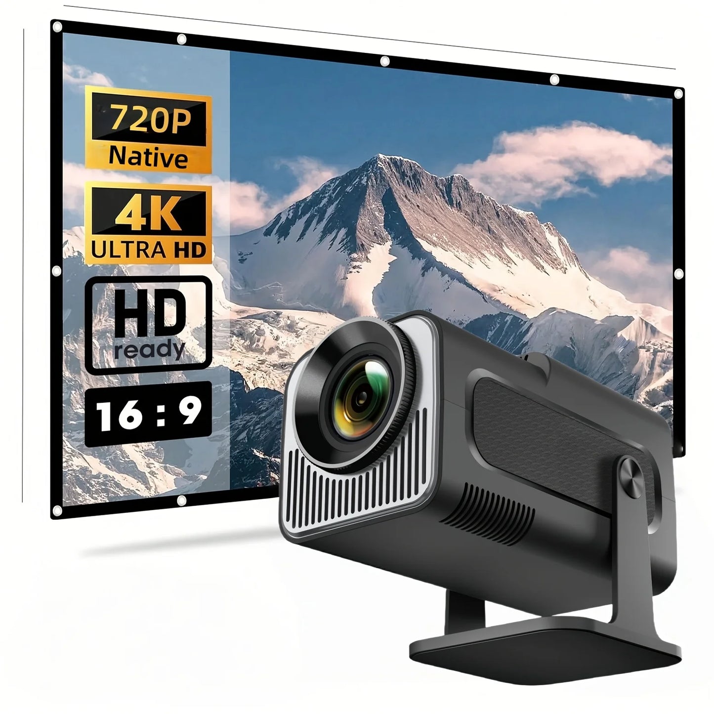 HY320 Mini Smart HD Projector 4K Supported – Portable WiFi Home Cinema Projector