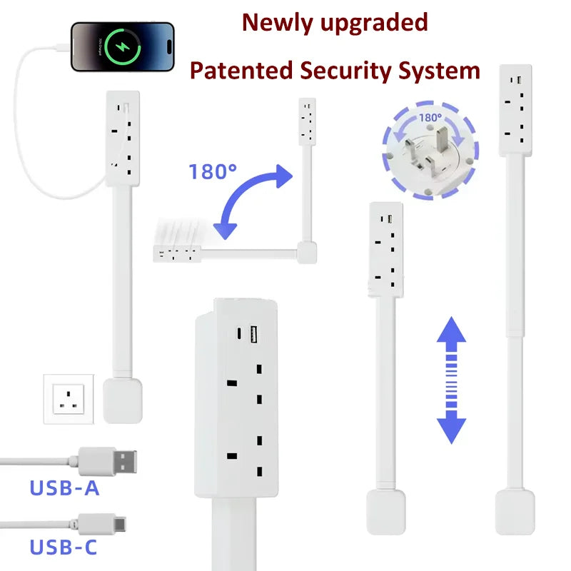 FlexPower™ 180° Rotating Wall Socket Extender
