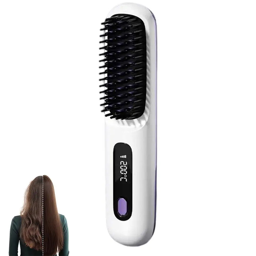 SilkGlow™ Cordless Hair Straightening Brush

Portable Ionic Hair Straightener Comb