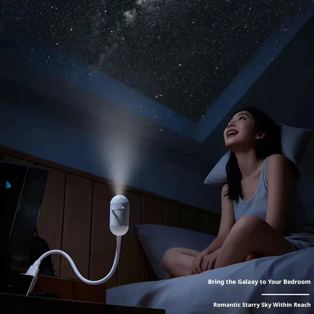 Galaxy Star Projector Night Light – 360° Rotating USB LED Nebula Lamp for Bedroom & Home Decor