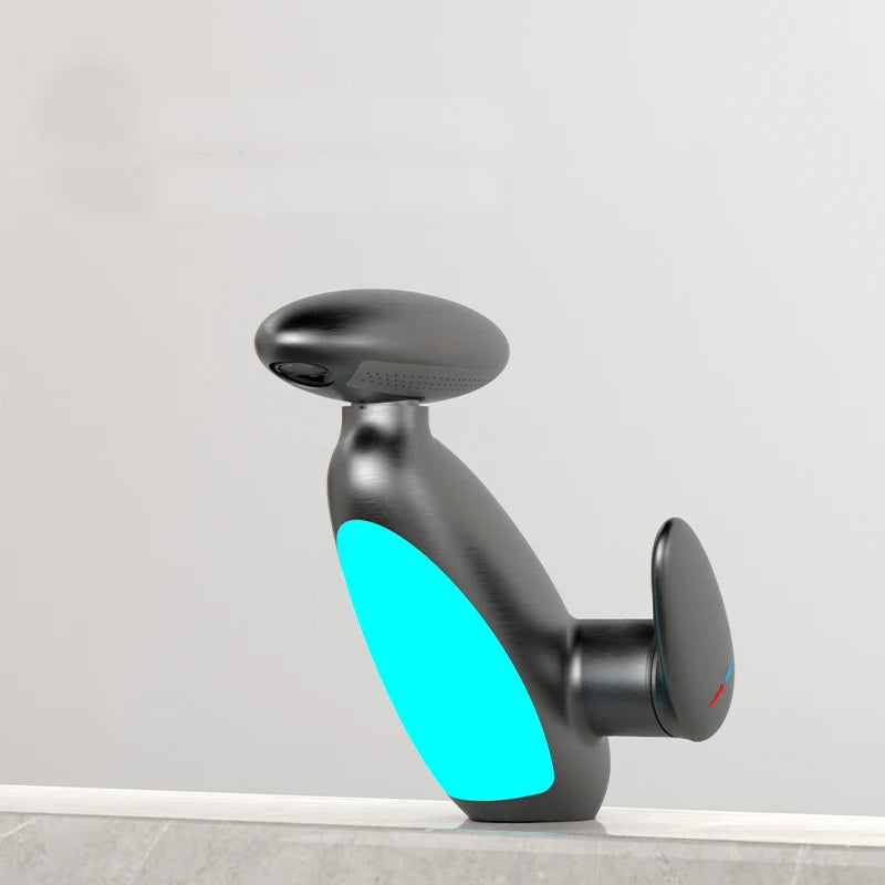 AquaFlow™ LED Pull-Out Waterfall Bathroom Faucet