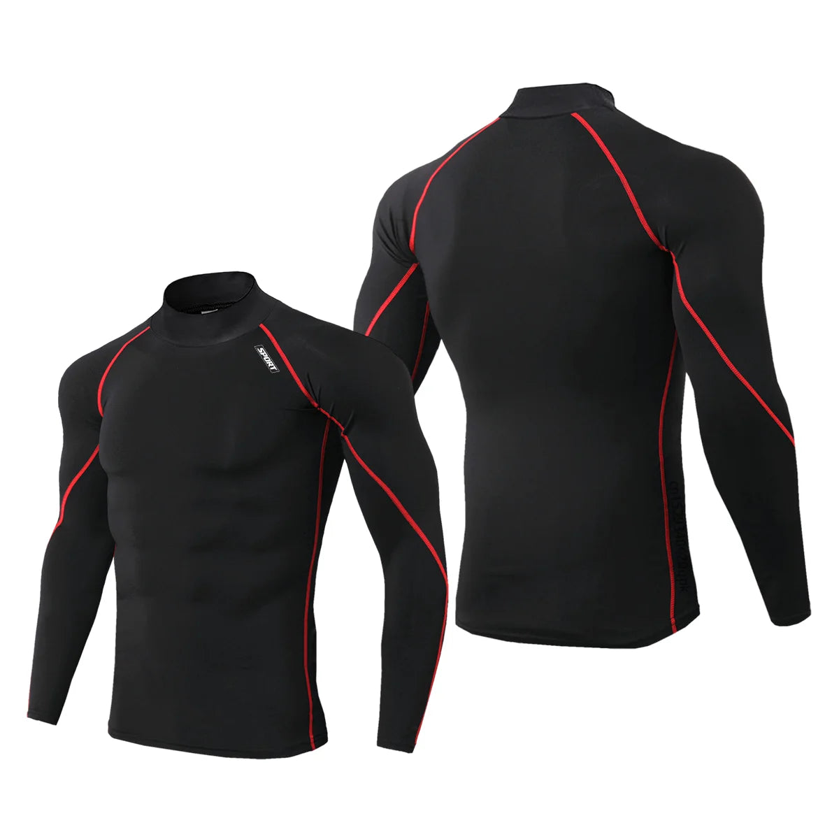 Men’s Compression Long Sleeve Sports Shirt | Quick-Dry Fitness & Gym Performance Top