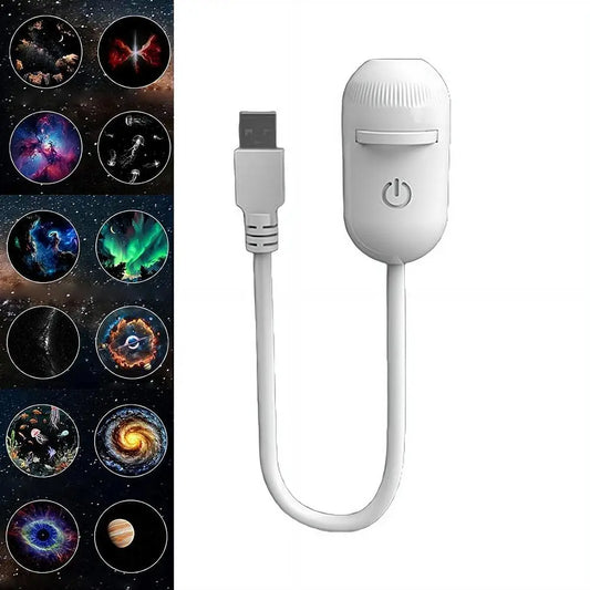 Galaxy Star Projector Night Light – 360° Rotating USB LED Nebula Lamp for Bedroom & Home Decor