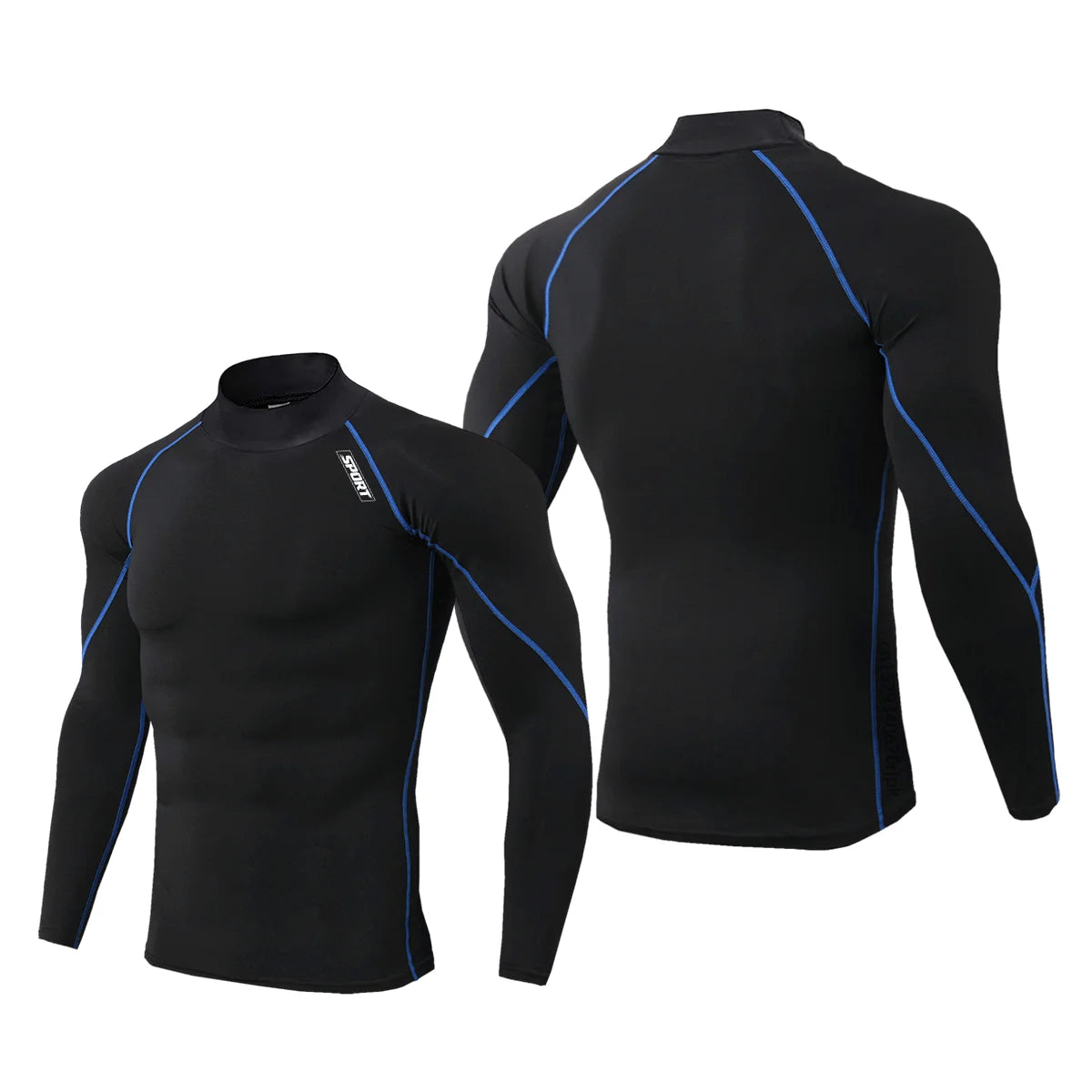 Men’s Compression Long Sleeve Sports Shirt | Quick-Dry Fitness & Gym Performance Top