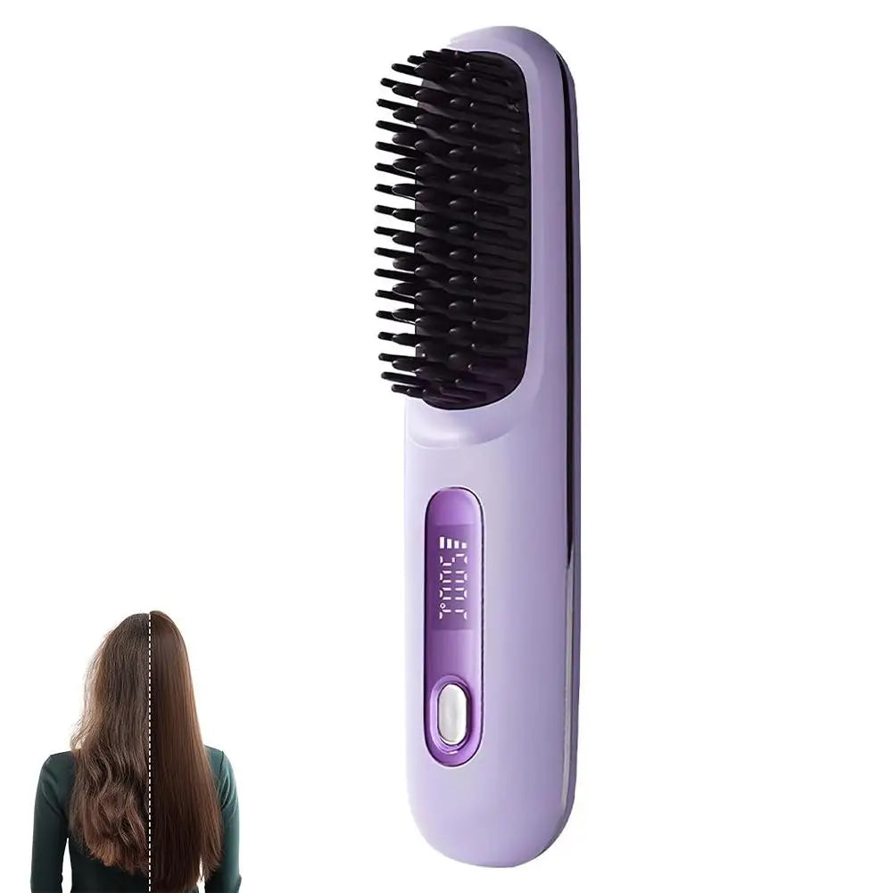 SilkGlow™ Cordless Hair Straightening Brush

Portable Ionic Hair Straightener Comb