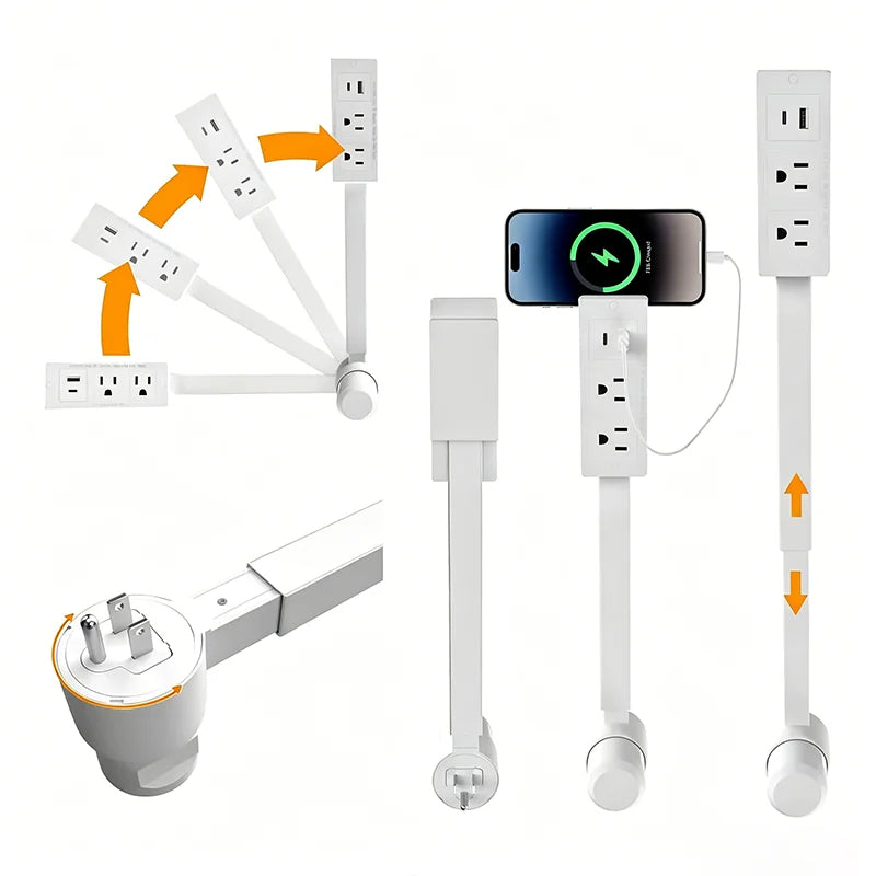 FlexPower™ 180° Rotating Wall Socket Extender