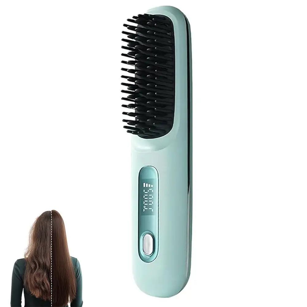 SilkGlow™ Cordless Hair Straightening Brush

Portable Ionic Hair Straightener Comb
