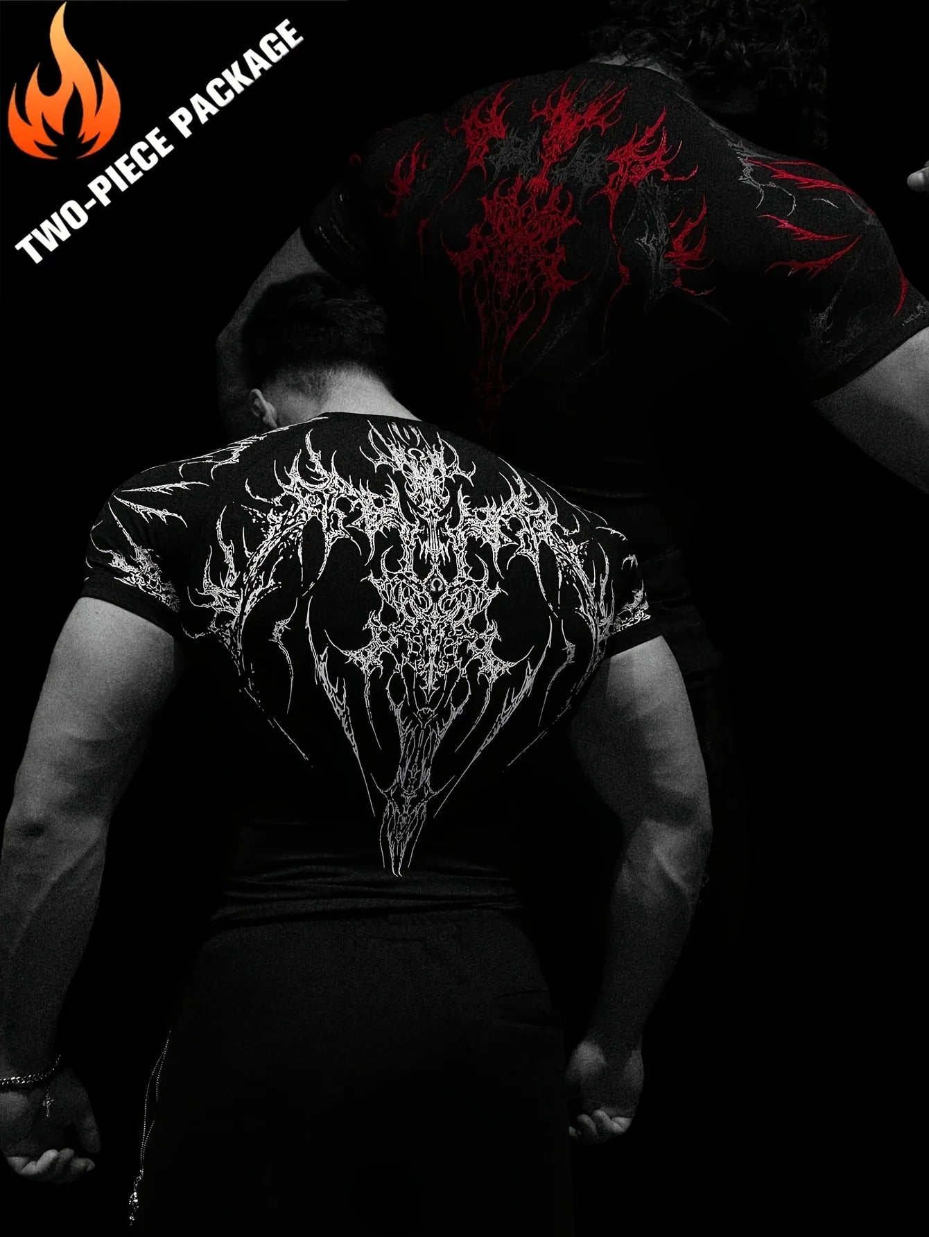 Gothic Compression T-Shirt – Quick Dry Fitness & Streetwear