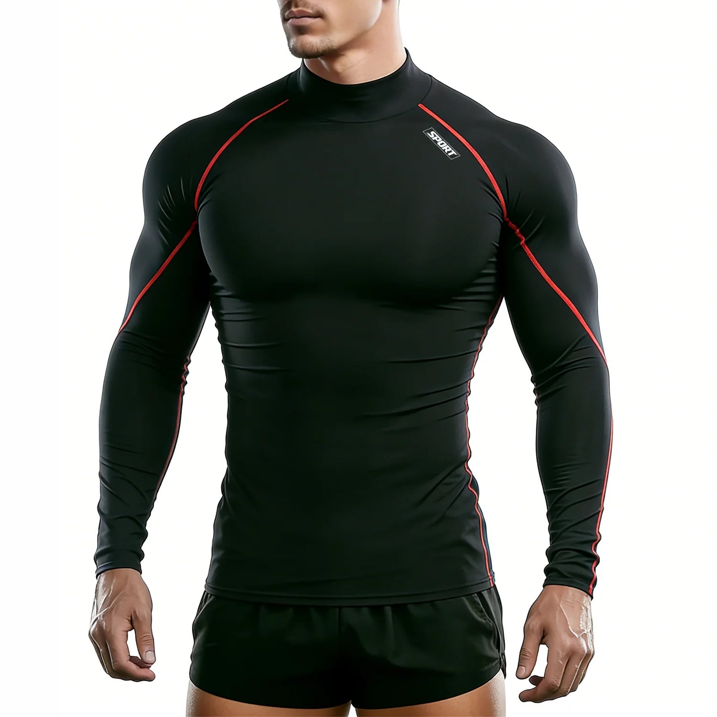 Men’s Compression Long Sleeve Sports Shirt | Quick-Dry Fitness & Gym Performance Top
